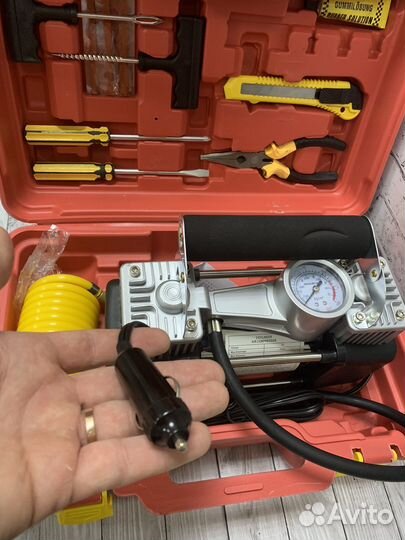 Компресор двухпоршневой в кейсе (набор)