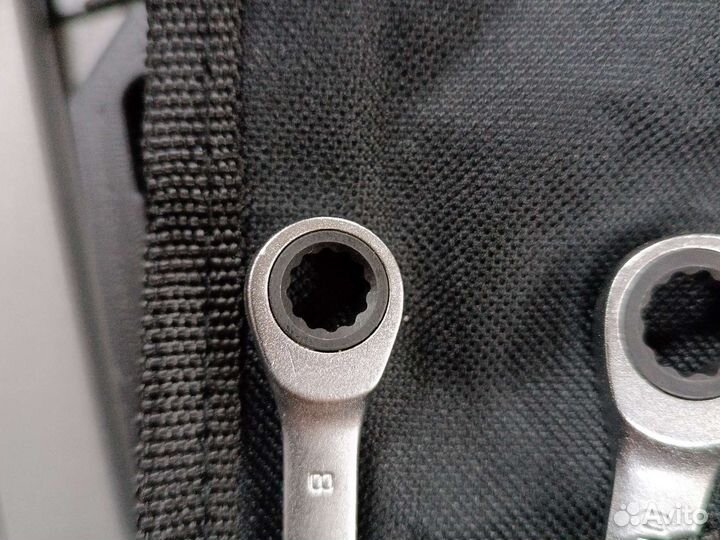 Набор ключей трещоточных укороченных 8-17 мм