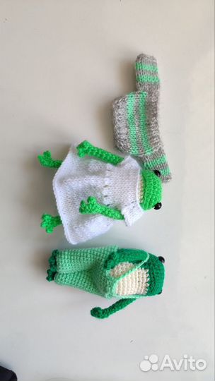 Вязаные игрушки лягушка