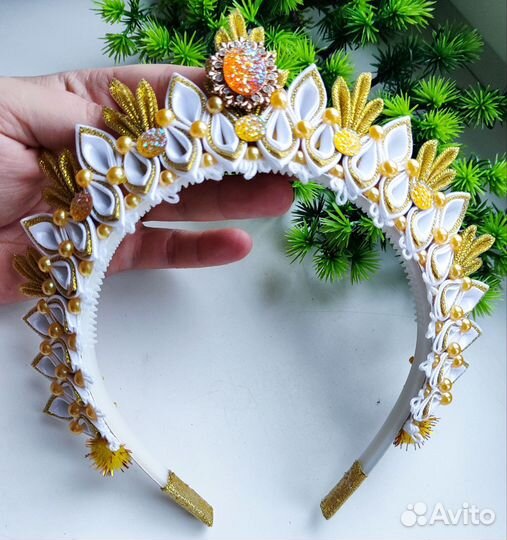 Ободок для волос ручной работы