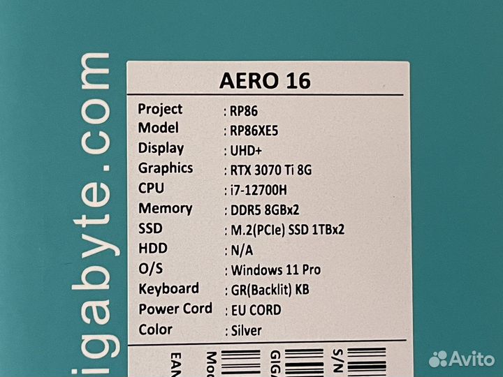 2022 Aero 16 XE5 i7 12700H/3070 TI/DDR5 16GB/165HZ