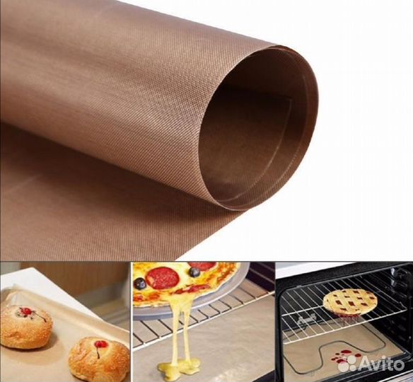 Коврик антипригарный 33х40 см, тефлоновый