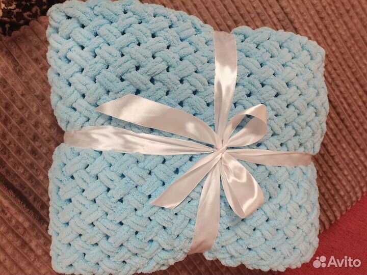 Плед детский вязаный ручная работа