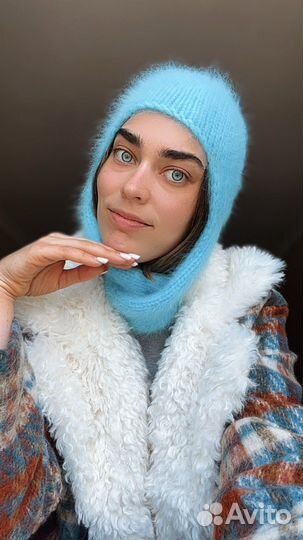 Шапка ушанка из ангоры