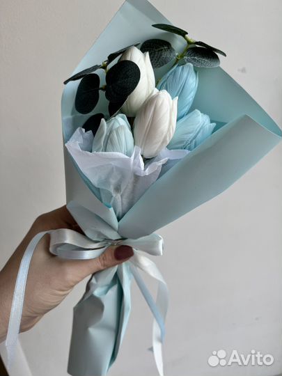 Цветы тюльпаны букет из мыла