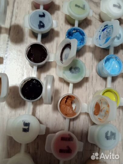 Остатки красок для рисования картин по номерам