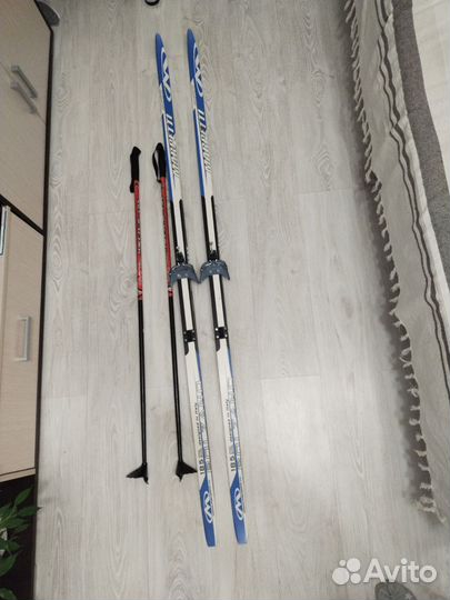 Беговые лыжи 185 с палками