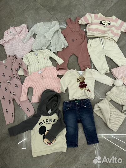 Вещи пакетом для девочки 68-74 zara Ralph lauren