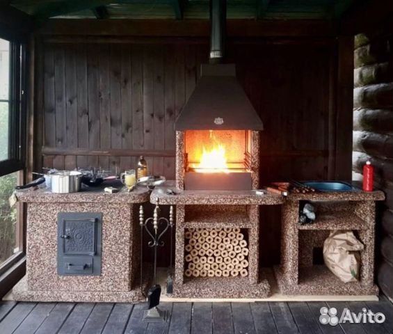 Модульный комплекс барбекю, печь под казан,гриль
