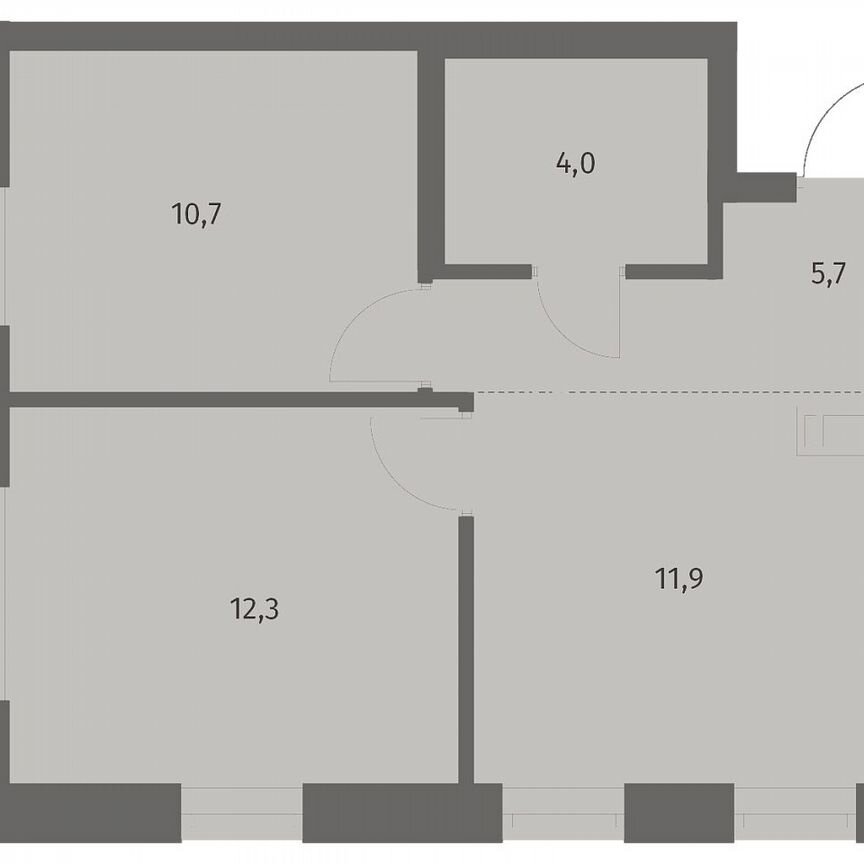 2-к. квартира, 44,8 м², 5/12 эт.