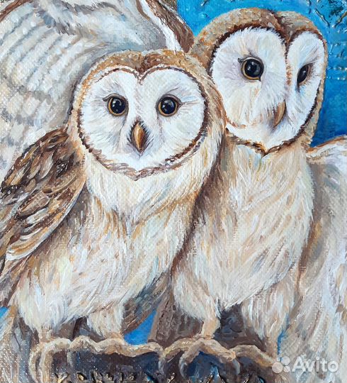 Интерьерная картина совы. Ручная работа