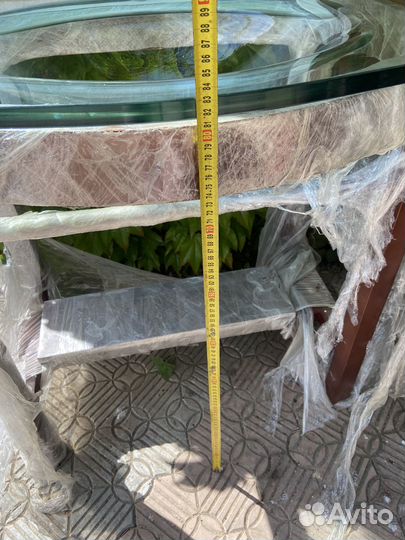 Стеклянная раковина с тумбой/зеркалом