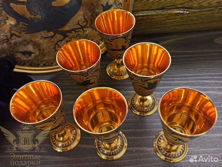 Подарочный набор винный с росписью