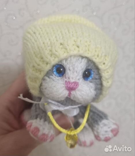 Котенок новорождённый игрушка ручная работа