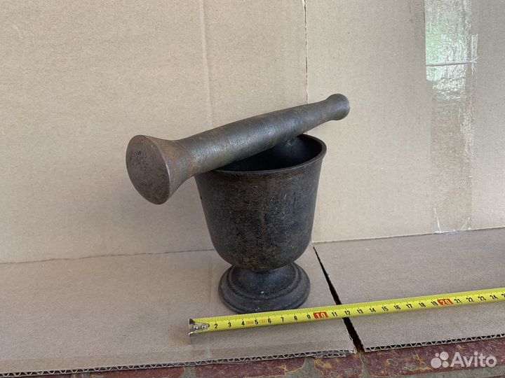 Ступка с пестиком СССР маленькая чугунная
