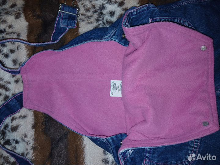 Комбинезон джинсовый на флисе