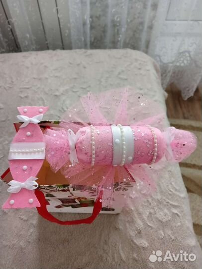 Ободок конфетка и брошка