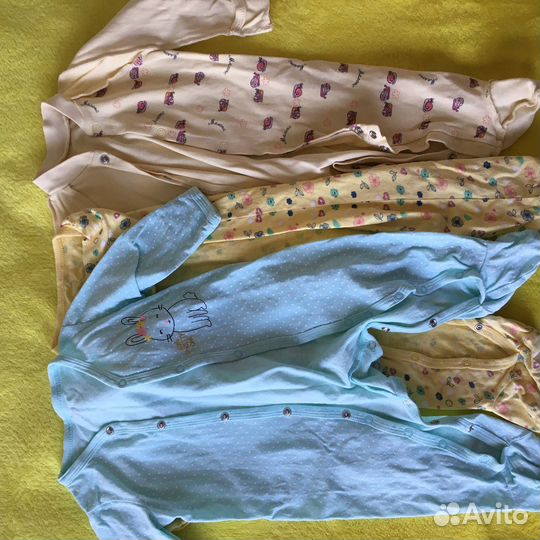 Одежда 62-68 пакетом(боди/комбезы/платья)