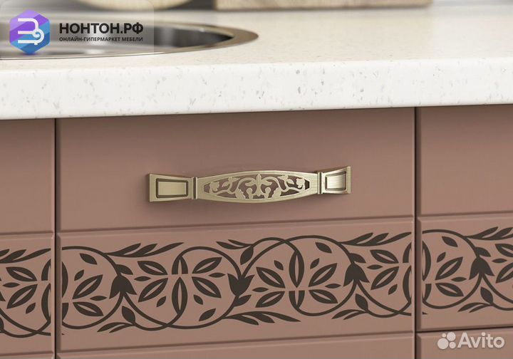 Кухня Мечта 2.2 м белый / крем глянец / капучино