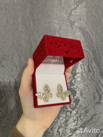 Новые серьги бижутерия вечерние бабочки