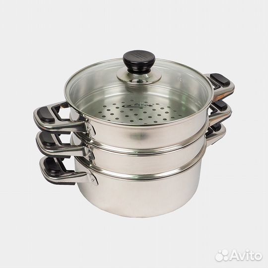 Мантоварка d26см 3 секции катунь трс индукция Кат