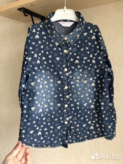 Рубашка джинсовая 116