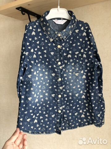 Рубашка джинсовая 116