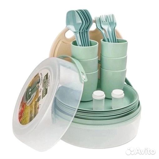 Набор посуды на 6 персон для кемпинга