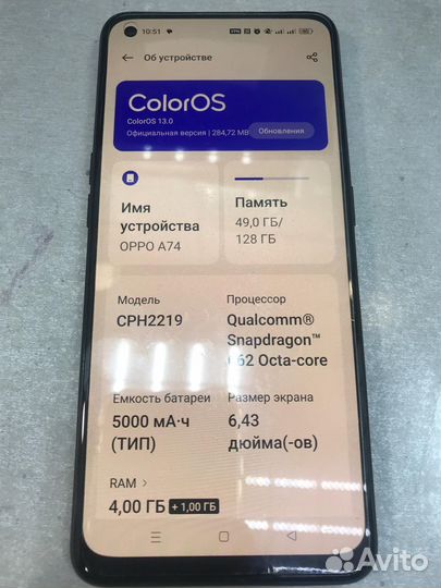 OPPO A74, 4/128 ГБ