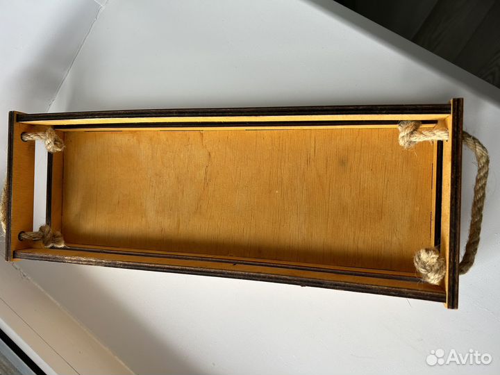 Полка деревянная для специй 34х12х6 желтый