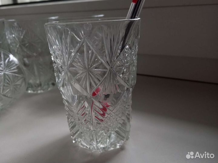 Стаканы 6шт хрустальные СССР