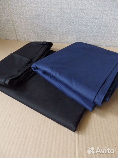 Ткань поплин. Отрезы: 1,50х1,40 м. Синий и чёрный