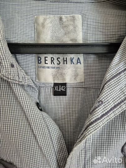 Рубашка в клетку bershka XL