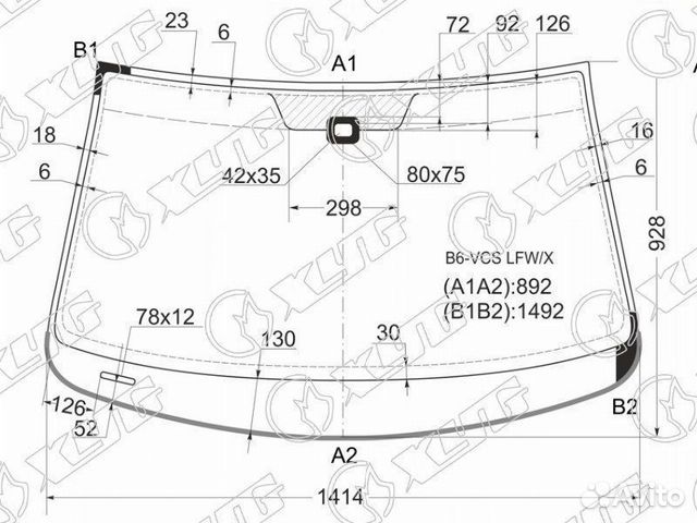 Стекло лобовое + дд volkswagen passat B6 4 /5D 05