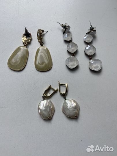 Серьги б/у, красивые, современные