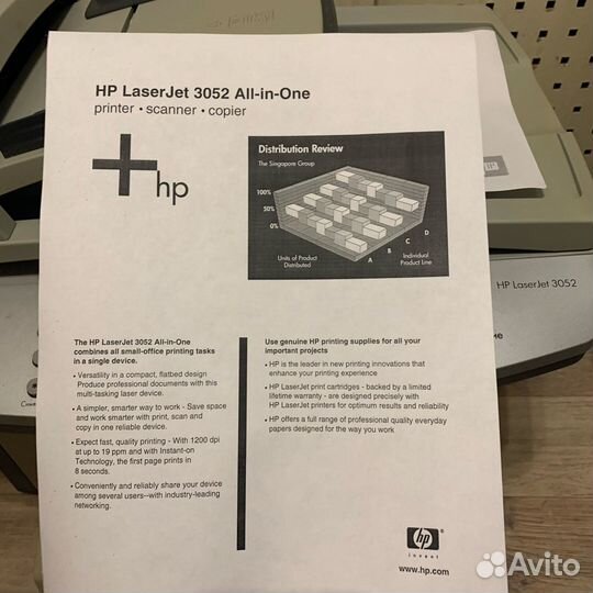 Мфу лазерное HP LaserJet 3052 + Canon MF4018