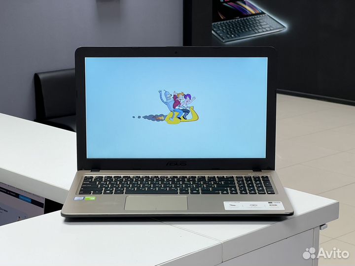 Золотистый ноутбук Asus для игр и работы/Рассрочка