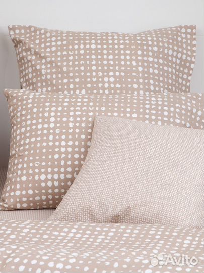 Постельное белье Мэрит беж Хлопковый Край 1.5сп