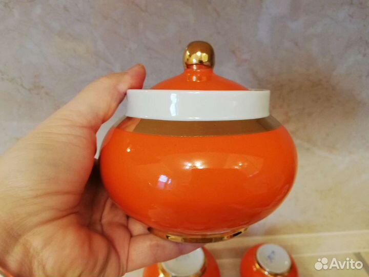 Чайный сервиз СССР Рубин Дулево, 60-70 гг