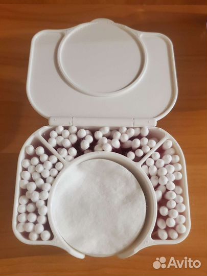 Органайзер для ватных дисков и палочек с крышкой