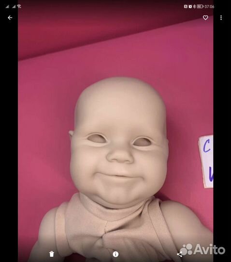 Неокрашенная кукла макет