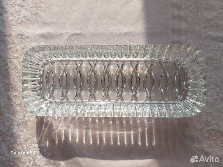 Хрустальная рыбница СССР