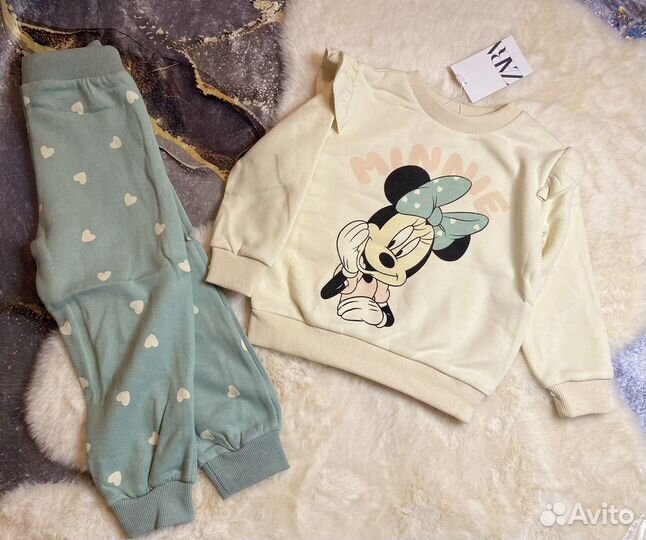 Костюм флисовый Zara. Минни. Новый