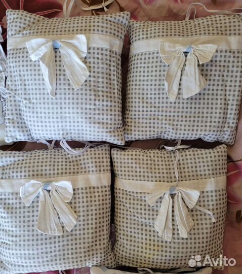 Бортики в детскую кроватку+ балдахин с креплением