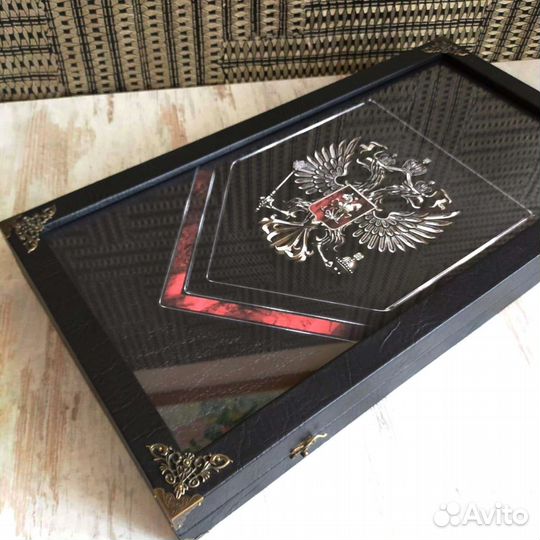 Нарды ручной работы со стеклом