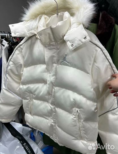 Пуховик Jordan x Supreme White Puffer Jacket FW24