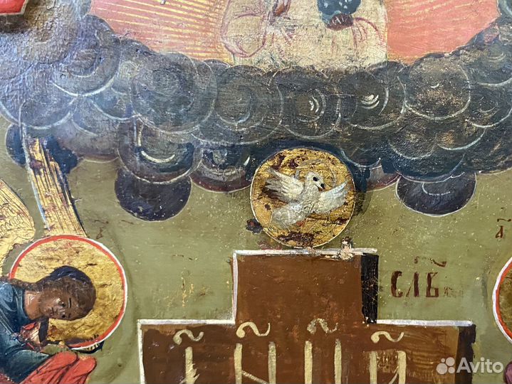 Икона Храмовая старинная Страсти Господни 19 век