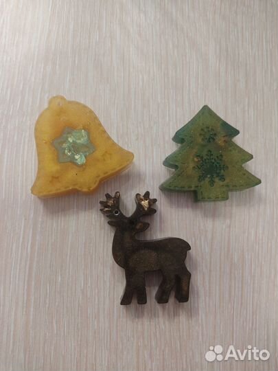 Елочные игрушки из эпоксидной смолы