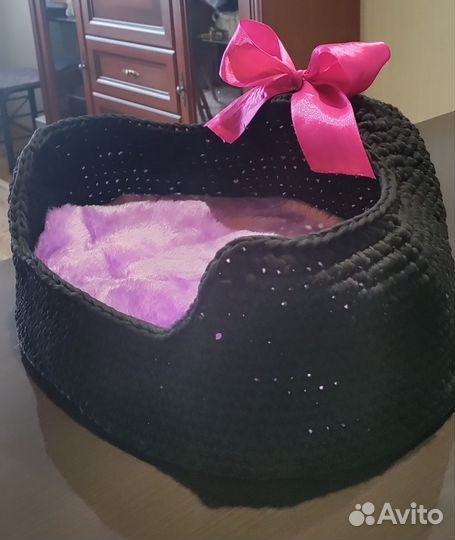 Корзинка из трикотажной пряжи