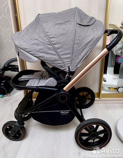 Детская коляска MowBaby Gold grey 2 в 1 бу